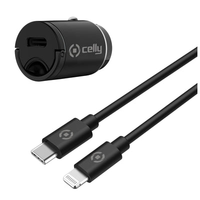 Celly Ccminilight Charger Car 20W Usbc&cable Black — image 1