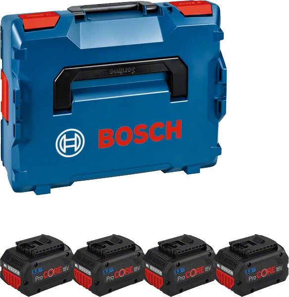 Bosch Battery Procore 18V 5,5AH Professional 4 Pieces Blue/Black L-boxx, Ampshare Alliance)