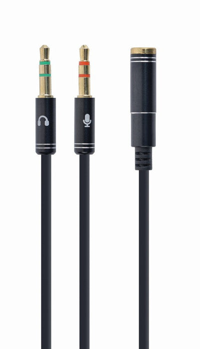 Gembird Cable Audio 3.5MM 4-PIN a 2 X 3.5MM Stereo Black — image 1