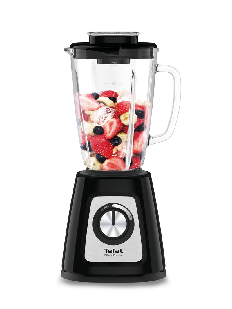 Tefal Blendforce Ii BL4358 Blender 1,25 L Blender Glass Black Steel Pulido 800W