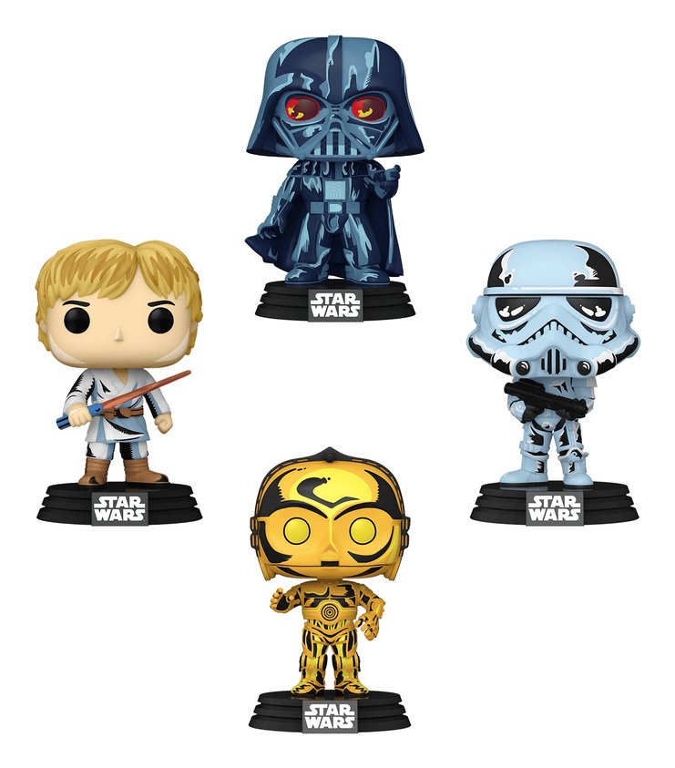 Blíster 4 Figuras Pop Star Wars Exclusive