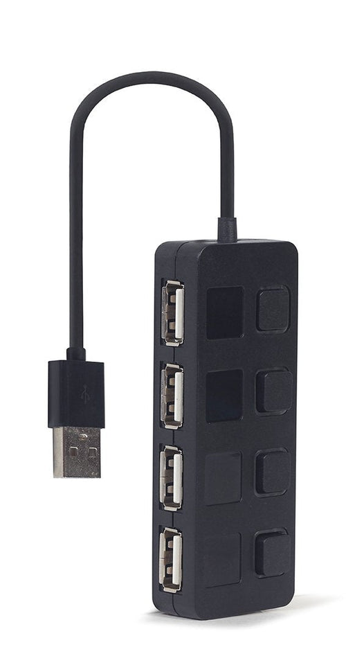 Gembird Hub USB 2.0 4-PORT With Switches Black UHB-U2P4-05 — image 1