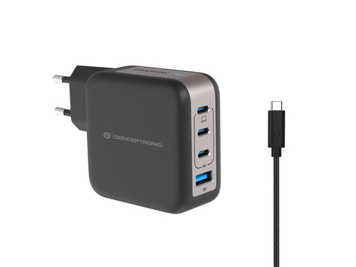 Conceptronic Charger 4PORT 100W,3x USB-C,1x USB-A 1.5M Sw — image 1