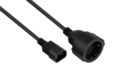 Kabelmeister Cable Power C14 Contact Protección-conector Female Black 0,5M — image 1