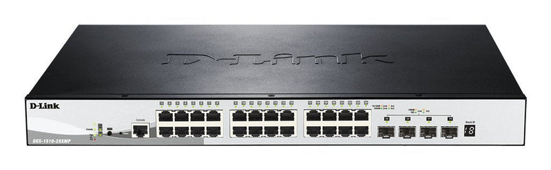 D-link Switch 24G 4SFP + PoE + 370W 24X10/100/1000 4XSFP + L3