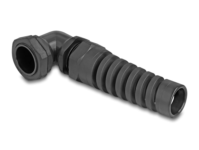 Delock 60589 Prensaestopas With Alivio Voltage Ángulo 90 ° PG21 Black