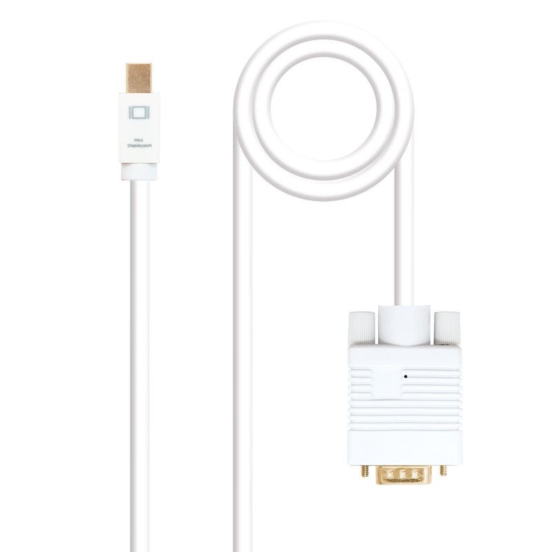 Nanocable Cable Converter Mini DP Male a VGA Male 2M - White