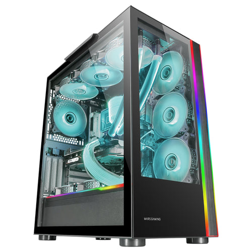 Mars Gaming Box Tower E-atx XXL Mc-ult Black Bahías: 2X3'5, 5X2'5/ 1XUSB3.0/2XUSB2.0/ Audio In/Out/ Vista Pano — image 1