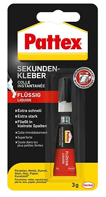 Pattex Superglue Classic Liquid WA97, Tubo With 3G
