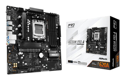Asrock Motherboard A620AM Pro-a AM5 MATX HDMI DP DDR5 Retail — image 1