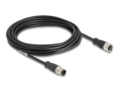 Delock 80846 Cable M12 Codificado D 4 Pin Male a Female Pvc 5M — image 1