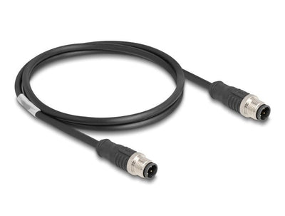 Delock 80847 Cable M12 Codificado D 4 Pin Male a Male Pvc 1M — image 1