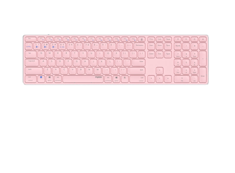 Rapoo E9800M Keyboard Bluetooth QWERTY Pink