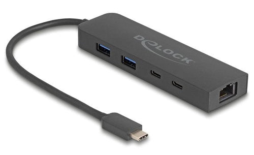 Delock Hub 64110 Interfaz USB 3.2 Gen 2 (3.1 Gen 2) Type-c 10000 Mbit/S Black — image 1