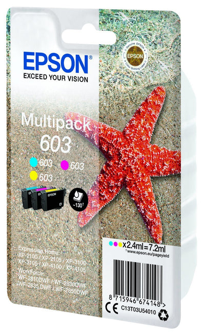 Epson Ink Multipack Std Estrella Mar 3 Tintas 603 RF / Am Multi — image 1