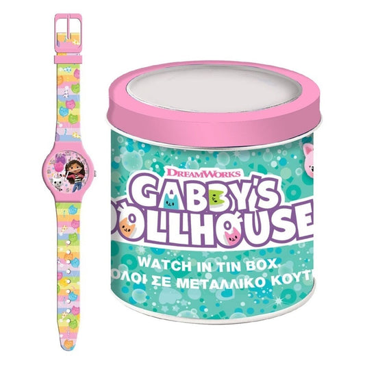 Gabby's Dollhouse Infant's Watch Gabby's Dollhouse 000574089 - Tin Box Ø 33 Mm