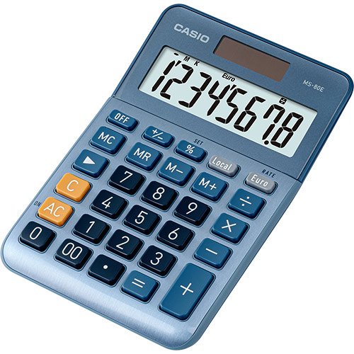 Casio Calculator Office Desktop Blue MS-80E