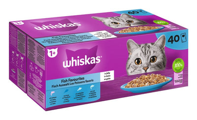 Whiskas Fish Favourites In Jelly - Comida Húmeda Gatos - 40X85 G — image 1