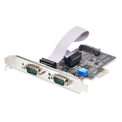 StarTech.com Card Serie PCIE 2 Ports - Card Serial Pci Express 2 Ports DB9 RS232/RS422/RS485 Includes Brackets — image 1
