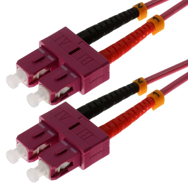 Helos Lwl Network Cable Sc/Sc Duplex 50/125?M OM4 Erikavioletat 20,0M