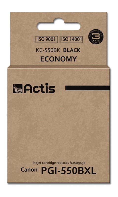 Actis Ink KC-550BK (reemplazo Canon PGI-550BK - Standard - 23ML - Black