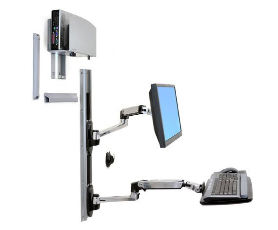 Ergotron Lx Wall Mount System Wall Mount Silver/Black Wall 13,4KG