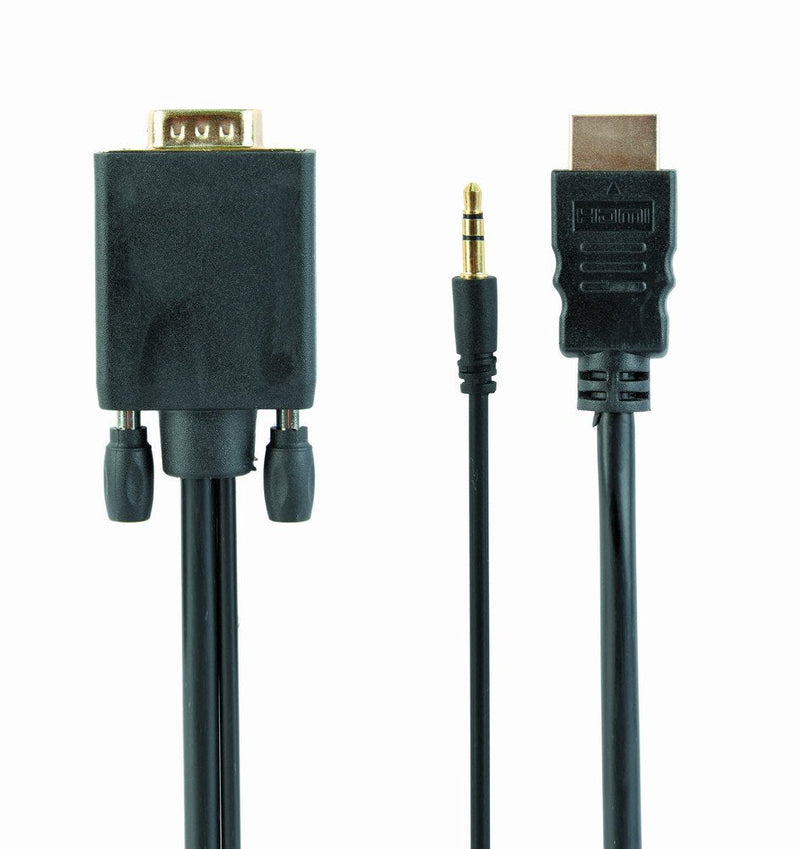 Gembird HDMI Cable a VGA With Audio M/M 1.80M Black A-HDMI-VGA-03-6