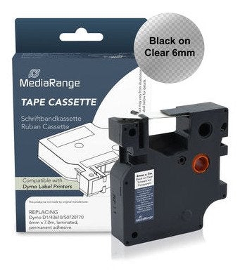 Mediarange Tape Labeller Dymo D1/43610/S0720770 6MMX7M Sw