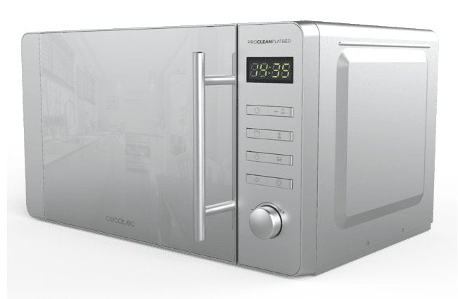 Cecotec Proclean 5120 Flatbed Mirror Grey Microwave With Grill Encimera 20 L 700W