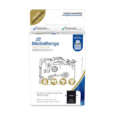 Mediarange Tape Labeller Brother TZ-335/TZE-335 12MM, 8M Ws