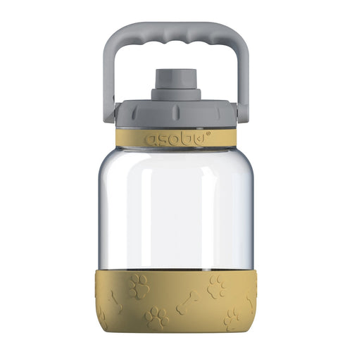 Asobu - The Barkley Dog Bowl - Bottle Tritán 1,5 Liter With Cuenco Perro Yellow Mostaza — image 1