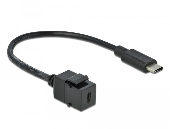 Delock Keystone Modul USB 5Gbps Type-c™ Buchse Zu USB Type-c™ Plug With Cable 25CM