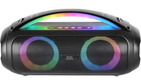 Mars Gaming Barra Sound Bluetooth RGB Ms-pulse RGB Black 50W Rms/ Bluetooth 5.3, microSD, Aux-in, Fm/ Iluminac