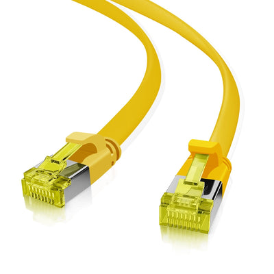 Helos Ultra Flaches Patchkabel U/FTP CAT.6A Yellow 5,0M — image 1