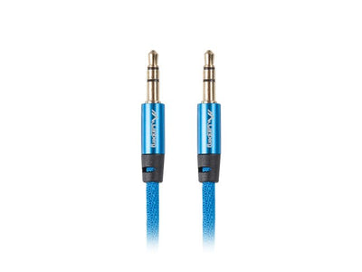 Lanberg Cable Estã‰reo CA-MJMJ-10CU-0020-BL Connectors Jack 3.5MM Male/Male Chapados Oro Cable Tejido Trenzado — image 1