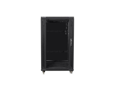 Lanberg Cabinet Rack FF01-6622-12B (22U, 19'', 1160MM / 600MM / 600MM, Standing, Glass, 800KG, Black Colour — image 1