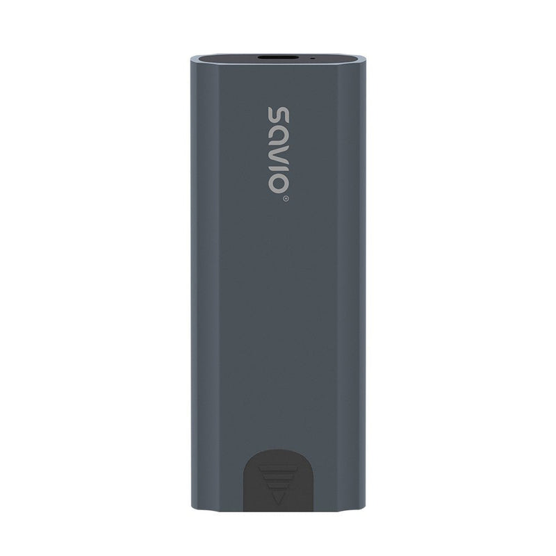 Savio Housing Unit External M.2 SSD NVMe, USB-C 3.1, AK-67, Grey
