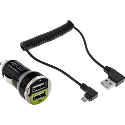 Inline Charger USB Dual + Kfz With Cable Espiral 1M — image 1