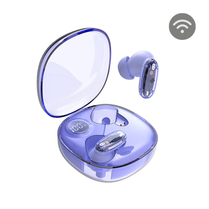 Headphone Gaming MHIB2 Semi-transparente Bluetooth 5.4/ Indicador LED Purple Mars