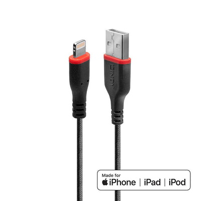 Lindy 31291 Cable Connector Lightning 1M Black — image 1