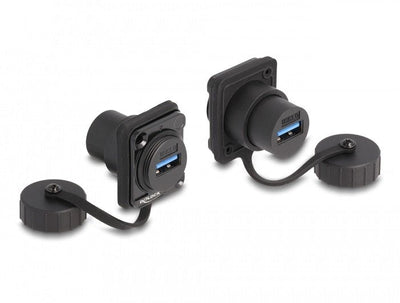 Delock 86971MÓDULO Type-d USB 3.2 Gen 1 Female a USB 3.2 Gen 1 Female With Cover Protectora IP67 Contra Polvo — image 1