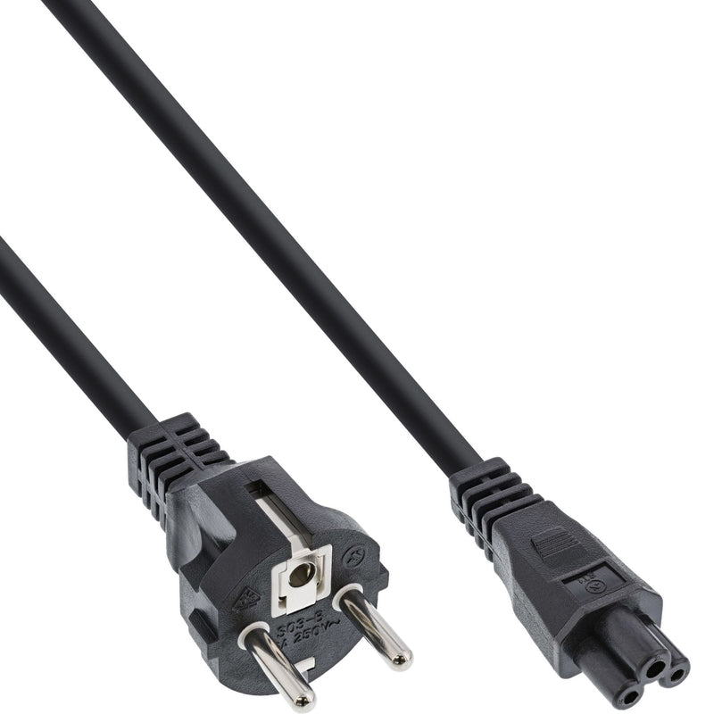 Inline Cable Power Type F a Plug Laptop Mikey Mouse Black 1,8M