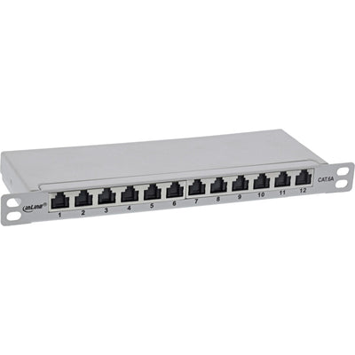 Inline® 10 Patch Panel CAT.6A 0.5U 12-PORT, With Dust Projoection, Grey — image 1