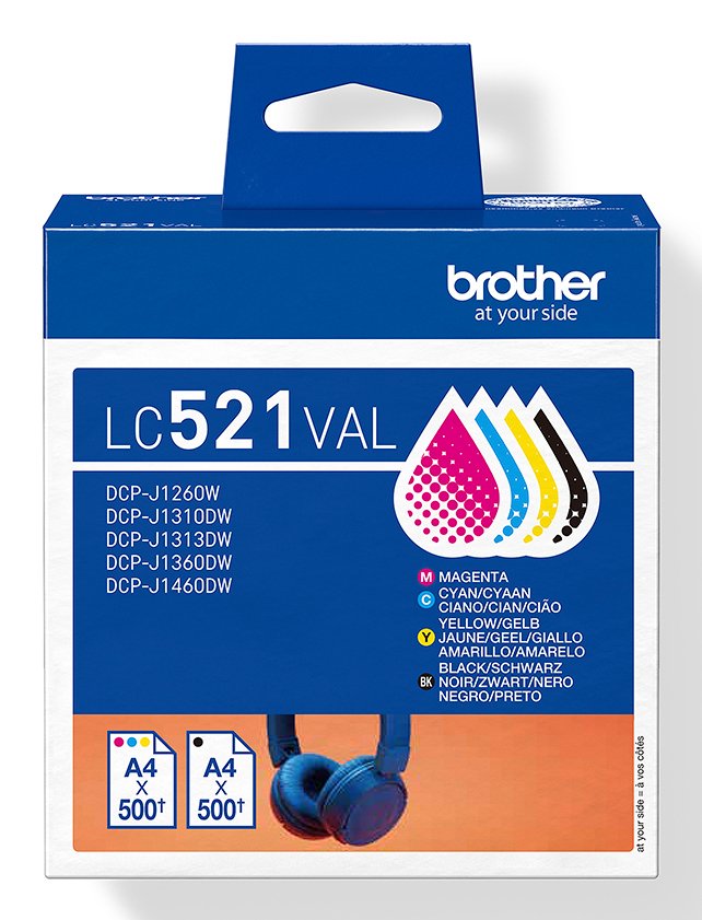 Brother Ink LC-521VAL Farbtintenset