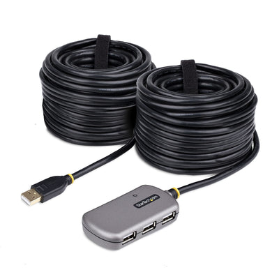 StarTech.com USB Extender Hub 24M USB 2.0 Extension Cable With 4-PORT USB Hub Active/Bus Powered USB Repeater  — image 1
