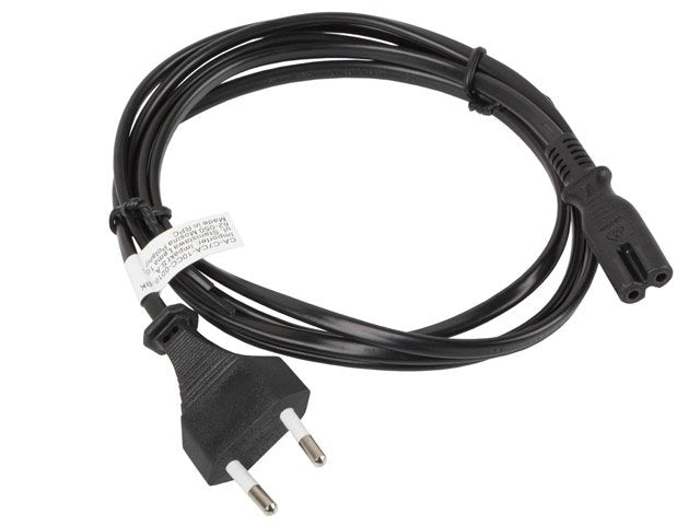 Lanberg Cable Power CA-C7CA-10CC-0018-BK Connectors Cee 7/16 / IEC320 C7 1.8 Metres