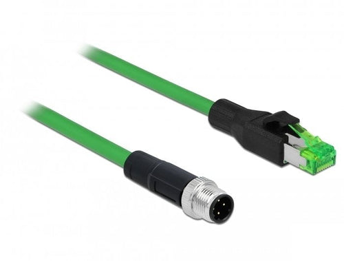 Delock Network Cable M12 4 Pin a RJ45 Male Pvc 2M — image 1