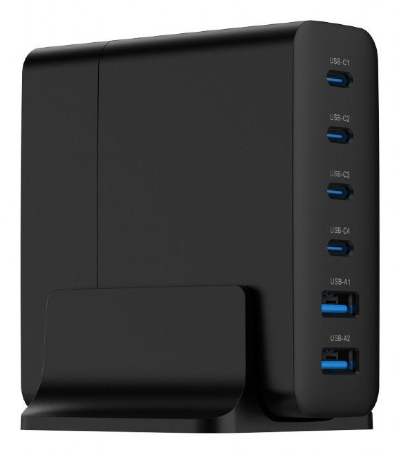 Gembird Fast Charger USB GaN 6 Ports 75W Black