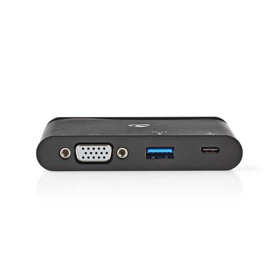Nedis TCARF220BK Base Laptop And Replicador Ports USB 3.2 Gen 1 (3.1 Gen 1) Type-c Black — image 1