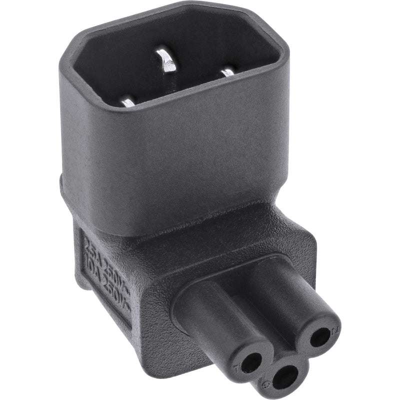 Inline Adapter Power IEC 60320 C14 a C5, Ángulo Arriba/Abajo 3 Pines